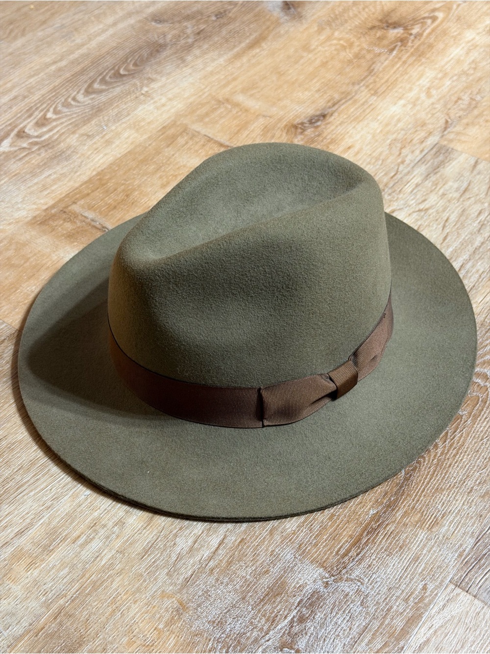 Outback Trading Co Wool Tassy Crusher Hat Classic Oak LG Water Repellent